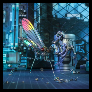 Mecrob Cyberpunk Praying Mantis (Auto Draw)