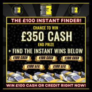 £350 end prize + £100 Instant Finder
