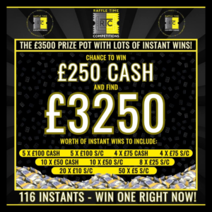 £3500 Instant Win Prize Pot