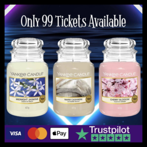 3 Large Yankee Candles - Auto Draw
