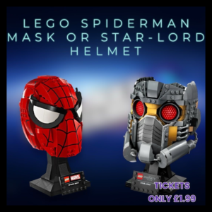 Marvel LEGO Spider-Man Mask or Star Lord Helmet