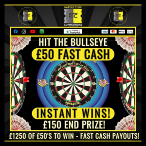 Hit the Bullseye £50 Instant Wins