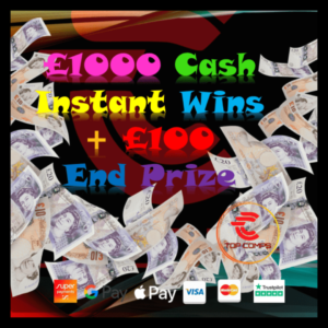 £1000 Cash Instant Wins + £100 End prize