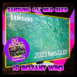 SAMSUNG 65″ NEO QLED TV – 10 INSTANT WINS (Cash Alt. £1200)
