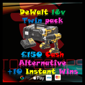 Dewalt 18v Twin pack or £150 Cash + 10x Instant Wins