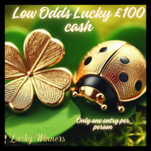 £100 TAX FREE CASH LOW ODDS ONE ENTRY PER PERSON