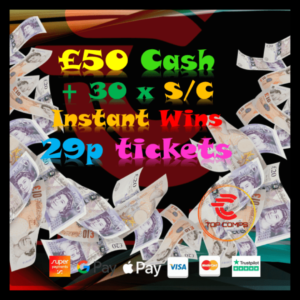£50 Cash + 30x Site Credit Instants