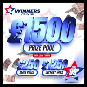 £1500 Prize Pool – £250 Main Prize & £1250 Instant Wins!!