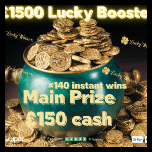 £1500 LUCKY BOOSTER INSTANT WINS COMPETITION FOR JUST 8P