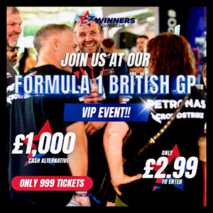 Join us at our 🏁🏎️ BRITISH FORMULA 1 GP VIP event!! or £1000 cash!