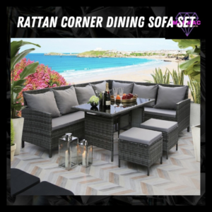 Rattan Corner Dining Sofa Set