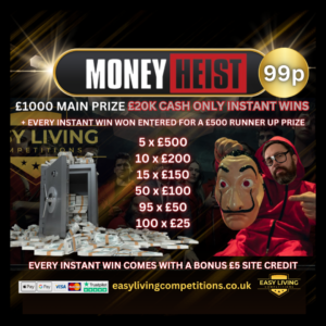 MONEY HEIST £20K CASH ONLY INSTANT WINS