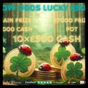 WIN £1000 CASH MAIN PRIZE + 95X INSTANT WINS COMPETITION SUPER LOW ODDS FOR £9.99