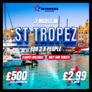 3 nights in St Tropez  for 2 inc. or £500 cash