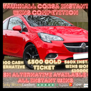 VAUXHALL CORSA 1.4 ECOFLEX SRI + £10000 WORTH OF INSTANT WINS FOR JUST 89P