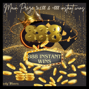 WIN 3X £88 MAIN PRIZES + 888X INSTANT WINS COMPETITION FOR JUST 88P