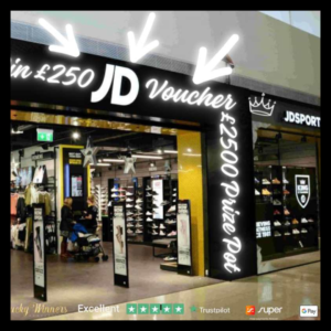 £250 JD VOUCHER INSTANT WINS COMPETITION FOR JUST 99P