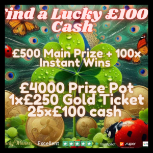 FIND THE LUCKY £100 CASH HIGH ROLLER INSTANT WINS COMPETITION FOR £4.99