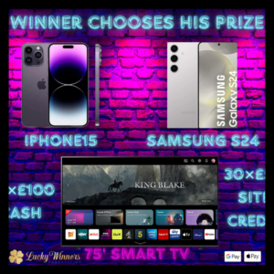 Win 75” Smart TV, Samsung S24 Or iPhone 15 Instant Wins Competition For Just 88p