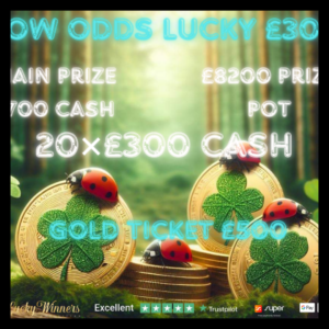 Win £700 Cash Main Prize + 20x £300 Cash Instant Wins Competition SUPER LOW ODDS For £9.99