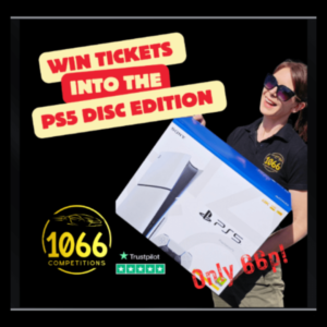 WIN 20 TICKETS INTO THE PS5 OR £400 CASH COMP – ONLY 66P