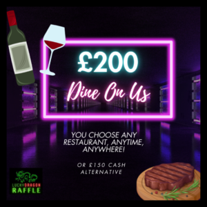 £200 Dine On Us or £150 cash alternative