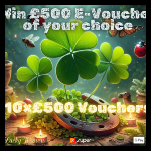 £500 E Voucher Of Your Choice + 10x £500 Vouchers Instant Wins Competition For Just 49p