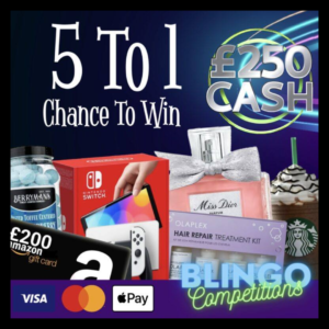 5 To 1 Chance To Win!