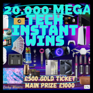 £20000 Mega Tech Instant Wins Competition For Just 99p