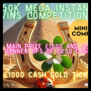 Win 100 tickets into £50k Mega Instant Wins Competition for just 49p