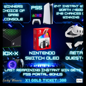 Winners Choice Of Game Consoles Instant Wins Competition (Last Instant Win Remaining Claimed Wins PlayStation Portal)