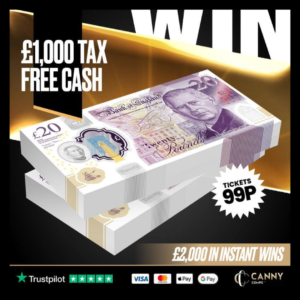 £1000 CASH plus £2000 INSTANT WINS