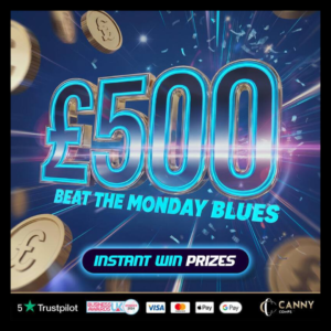 £500 CASH BLUE MONDAY + £500 INSTANT WINS