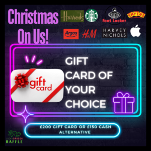 Christmas On Us! £200 gift card of your choice or £150 cash alternative
