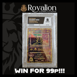 Win an iconic 2000 Cosmos Holo Ancient Mew Graded Pokemon Card – MEGA LOW ODDS
