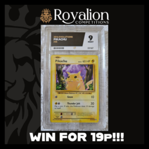 Win an ACE 9 2016 Pikachu Graded Pokemon Card – Evolutions – LOW ODDS