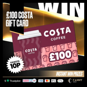 £100 COSTA GIFT CARD + £1000 INSTANT WINS
