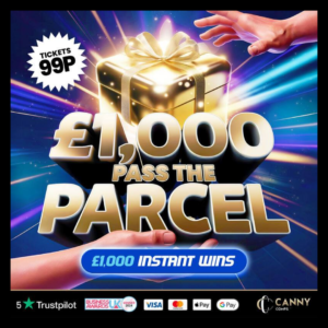 £1000 PASS THE PARCEL + £1000 INSTANT WINS