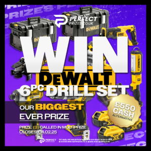 DeWalt Multiprize Special + x100 Instant Wins + x5 Spinwheel Prizes