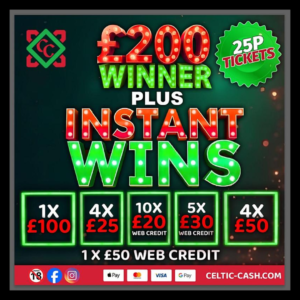 £200 End Prize Winner & £100's In Instant Wins - Tickets 25p
