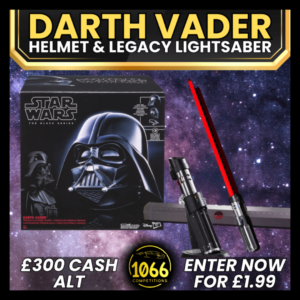 DARTH VADER BUNDLE – BLACK SERIES HELMET + LEGACY LIGHTSABER OR £300 CASH ALT