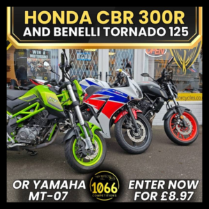 Win a Benelli Tornado & Honda CBR 300R – or Take the MT-07!