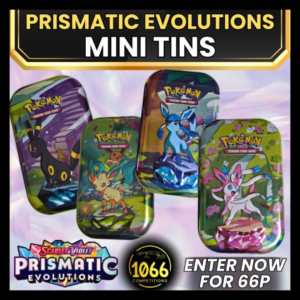 Prismatic Evolutions Four Mini Tins