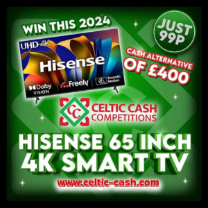 Win this Hisense 65” 4k Smart TV