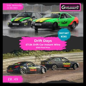 Drift Days – 20 Drift Experiences Instant Wins + £100 Final Prize