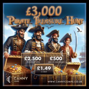 £3000 Pirates Treasure Hunt + £500 END DRAW