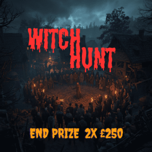 <span style="color:#d4af37;">WITCH HUNT 2 X £25O END PRIZES (AUTODRAW)</span>